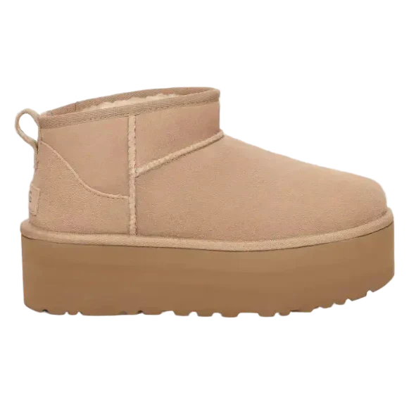 Classic Ultra Mini Platform Boot Damen Sand
