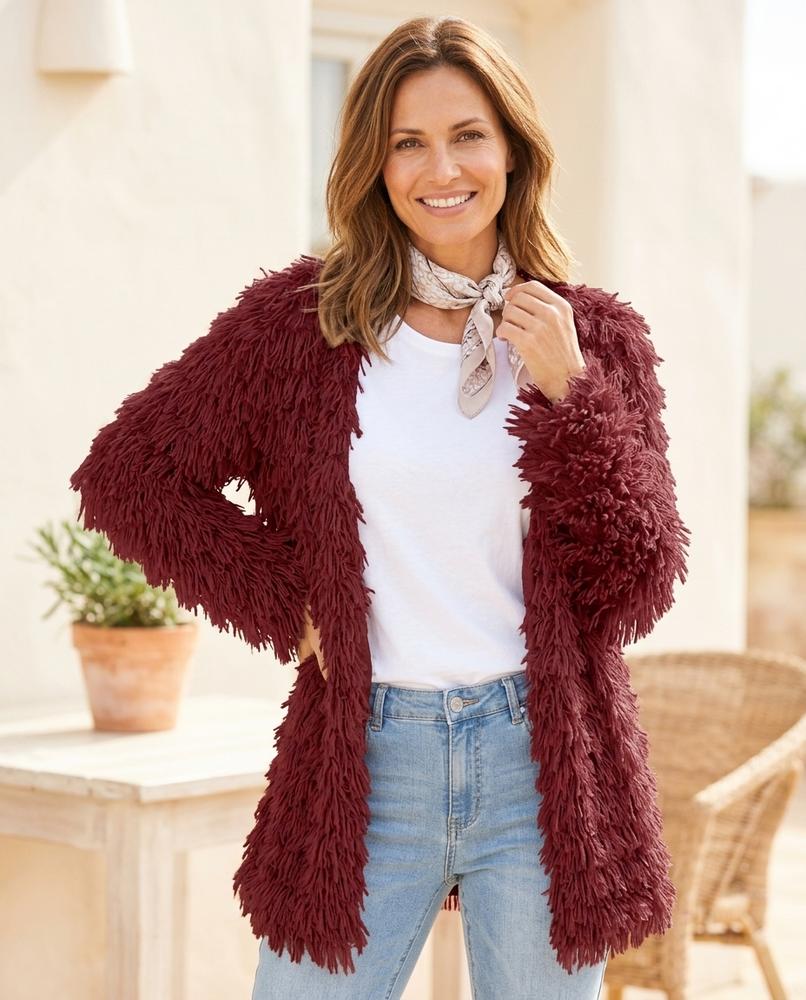 Witt Mode - Lyvar | Verschlusslos Zottelig Cardigan Damen