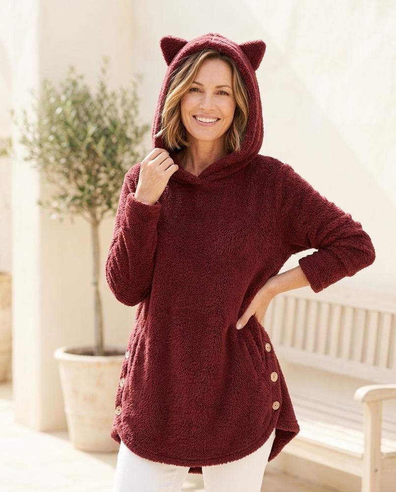 Witt Mode - Arral | Plüschiger Asymmetrischer Hoodie Damen