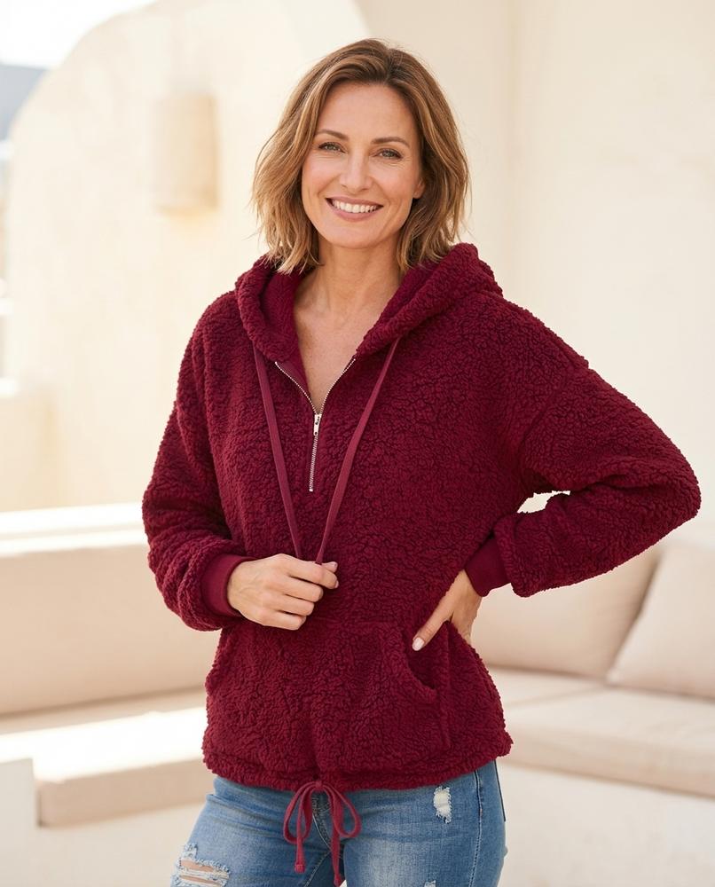 Witt Mode - Vevar | Langärmliger Strukturierter Hoodie Damen