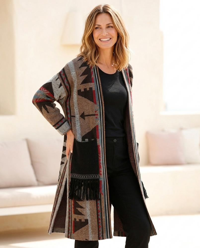 Witt Mode - Nepos | Gemustert Langärmlig Cardigan Damen