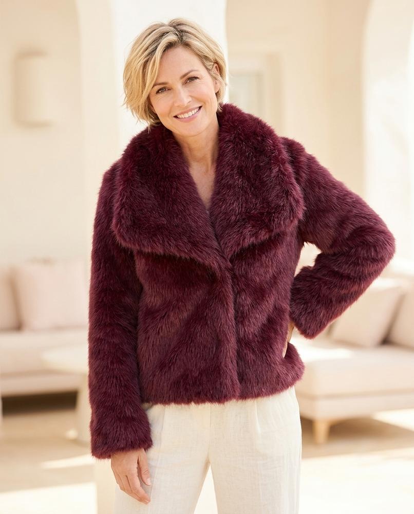 Witt Mode - Lafed | Plüschig Verschlusslos Jacke Damen