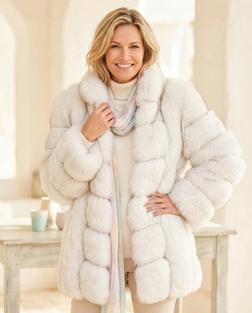 Witt Mode - Lizal | Flauschig Kragenlos Mantel Damen