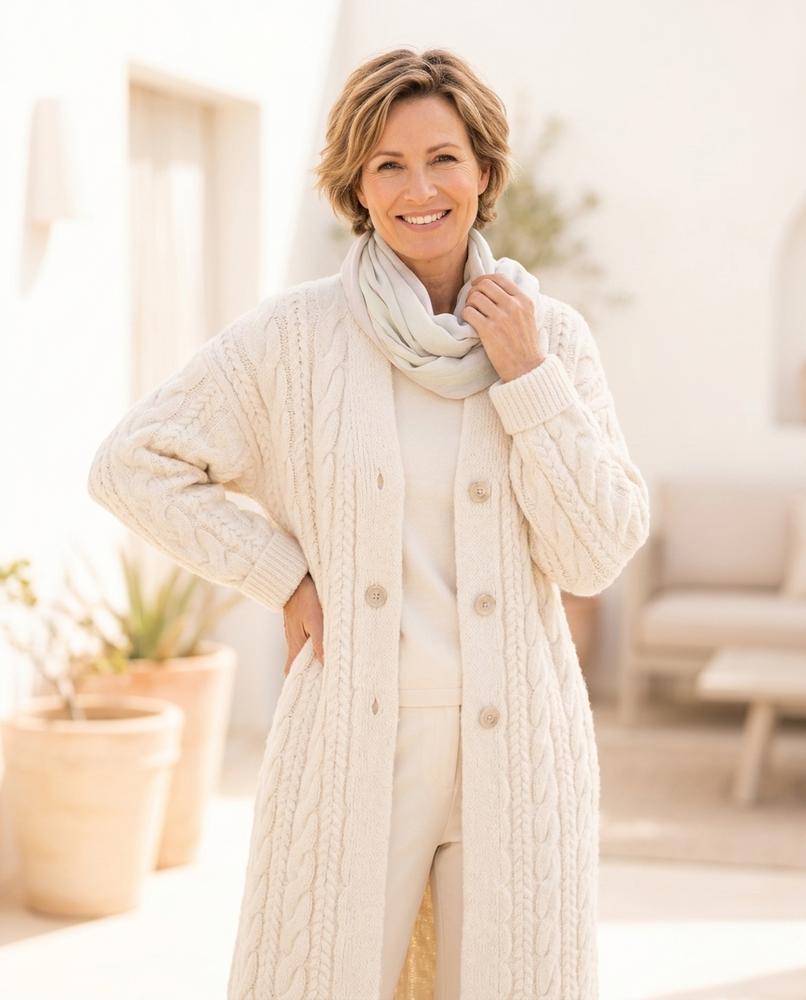 Witt Mode - Mutud | Langer Strukturierter Cardigan Damen