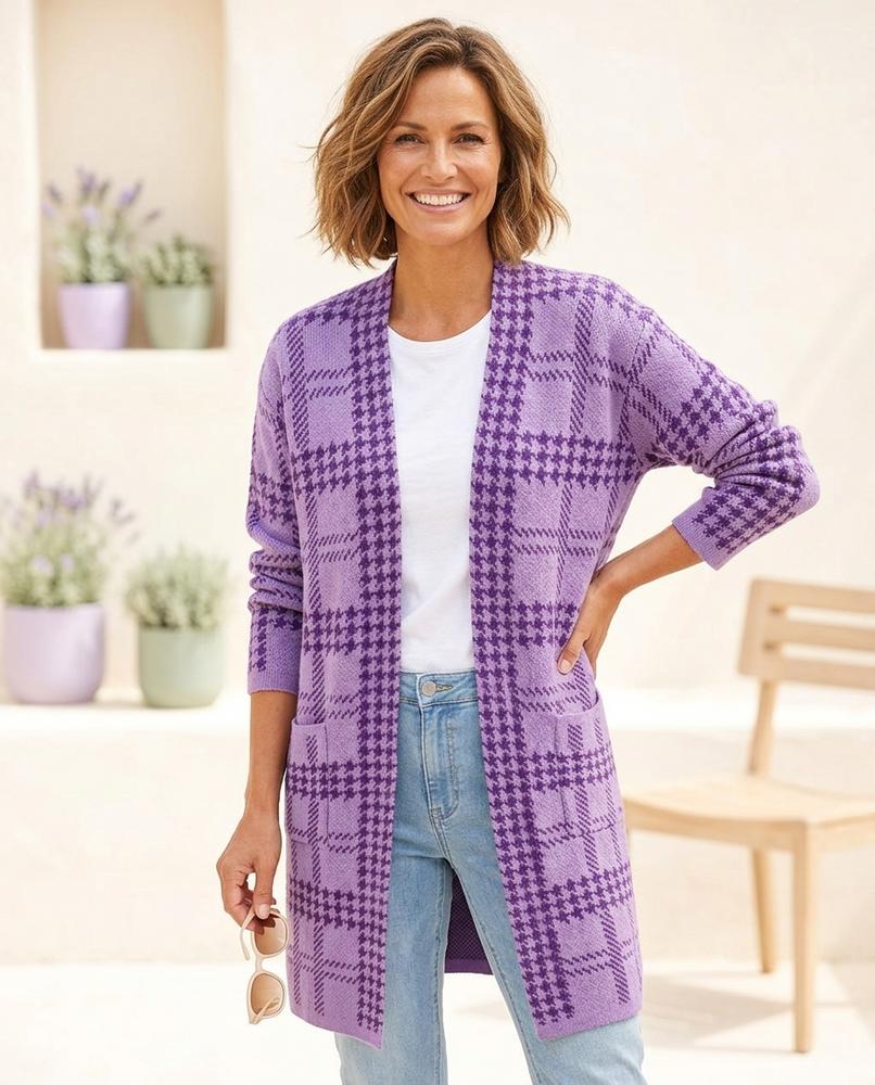 Witt Mode - Netid | Karierter Offener Cardigan Damen