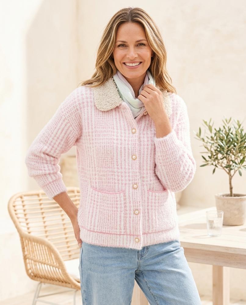 Witt Mode - Marim | Karierte Langärmlige Strickjacke Damen