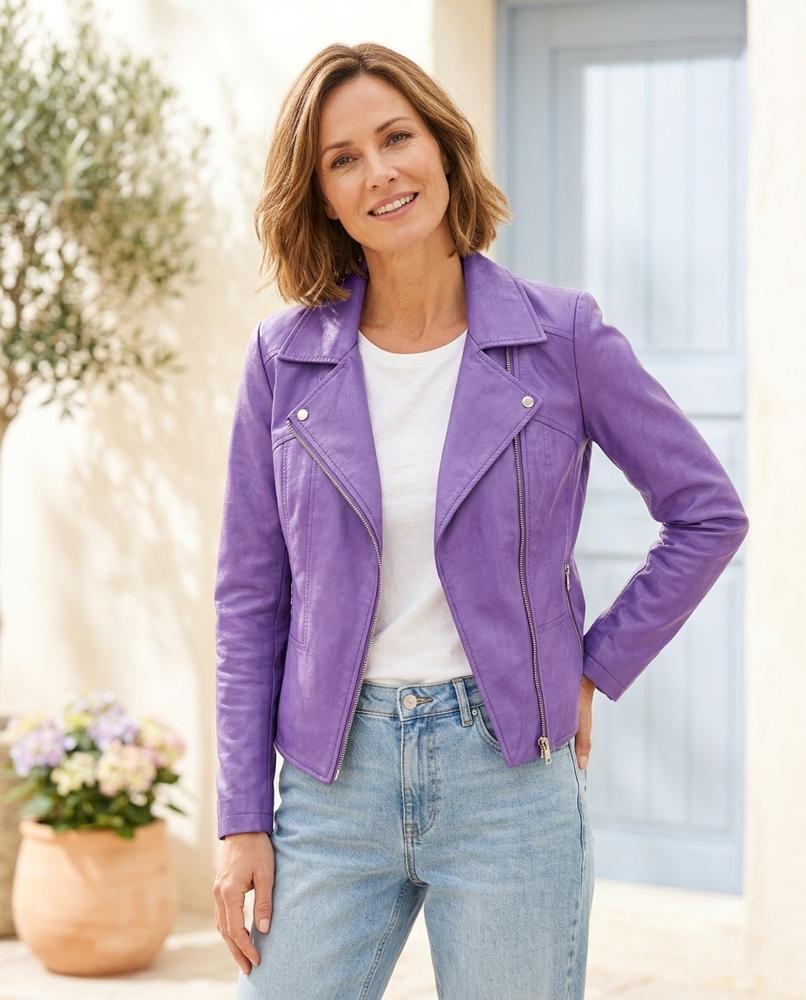 Witt Mode - Ruwos | Asymmetrische Taillierte Lederjacke Damen