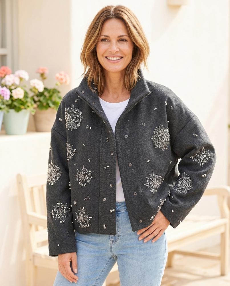 Witt Mode - Riwen | Verzierte Hochgeschlossene Jacke Damen
