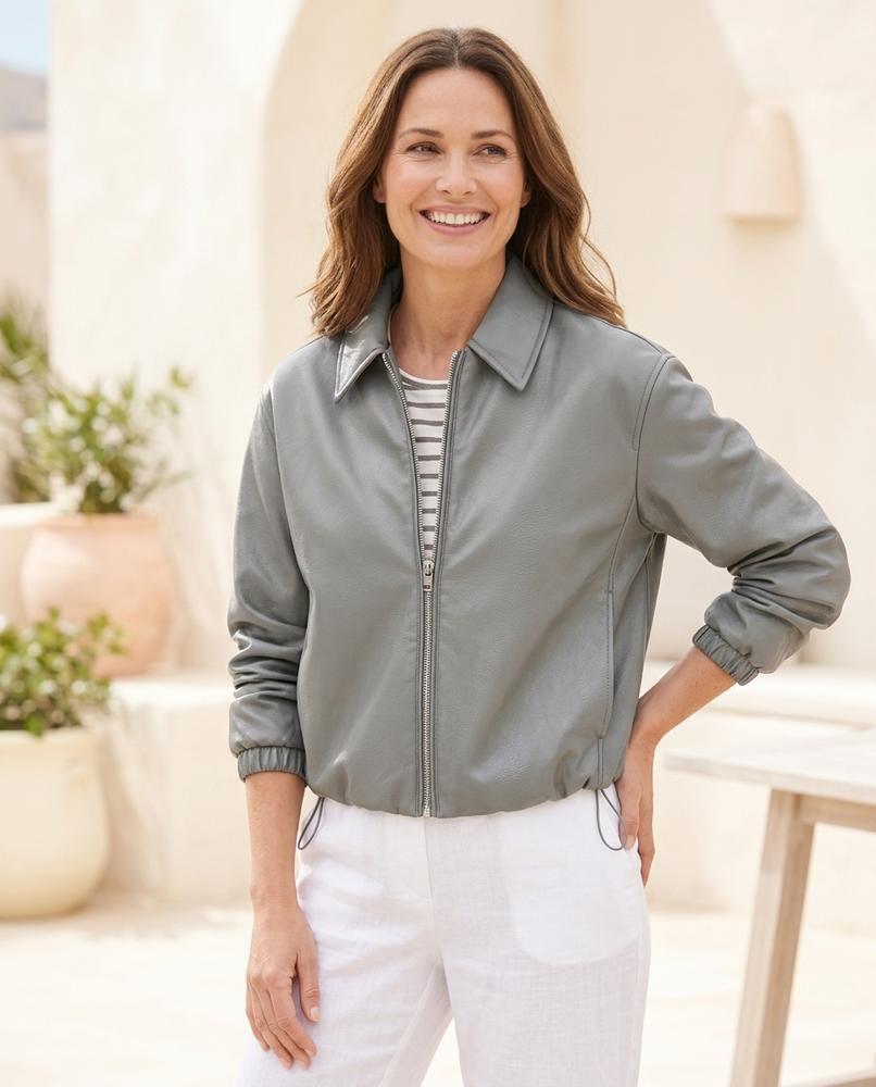 Witt Mode - Zabat | Strukturiert Kurzgeschnitten Lederjacke Damen