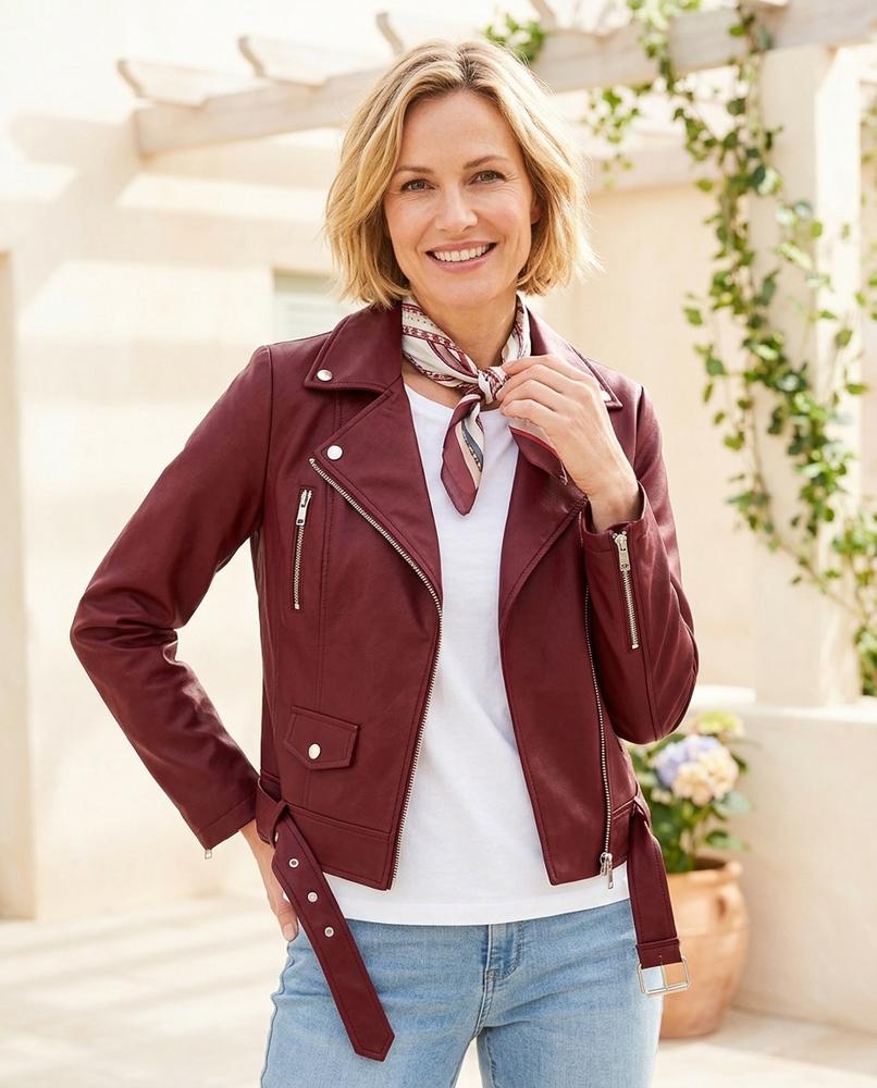 Witt Mode - Movot | Tailliert Gegürtet Lederjacke Damen
