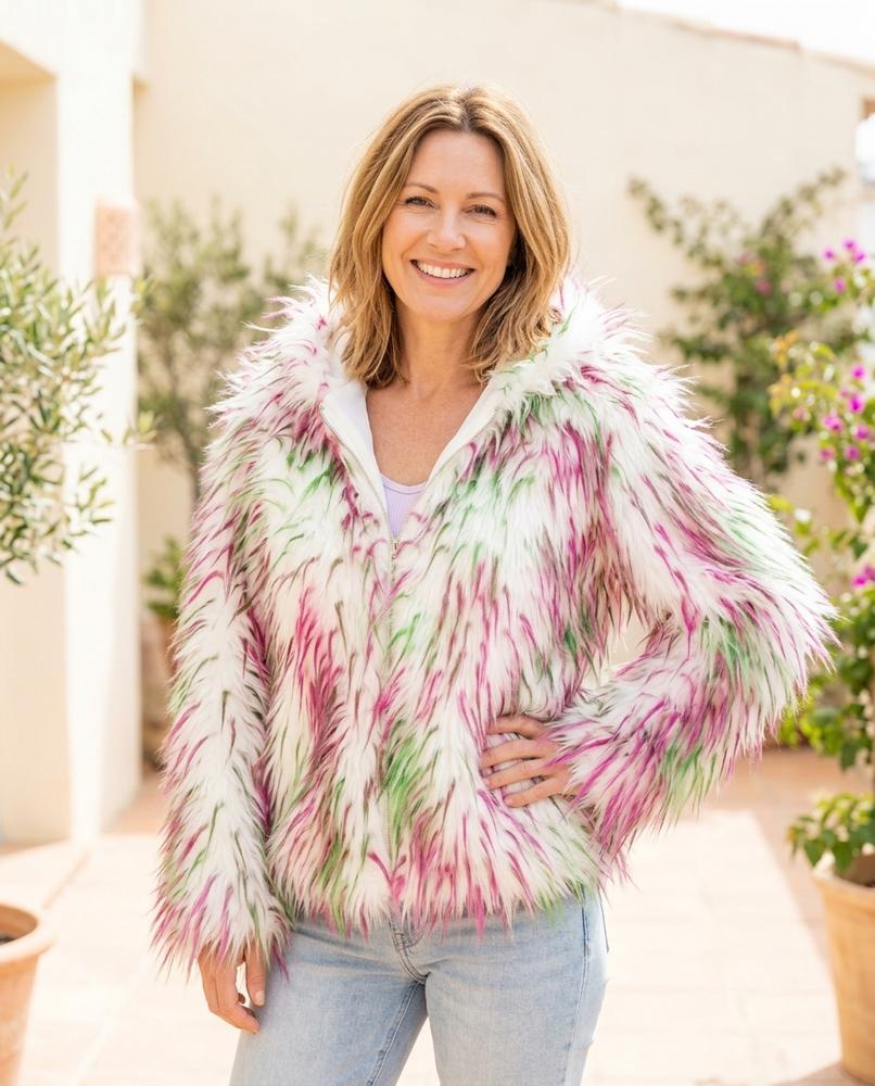 Witt Mode - Sefot | Langhaarig Mehrfarbig Jacke Damen