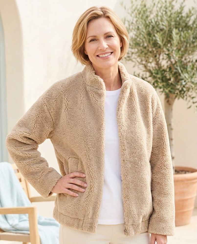 Witt Mode - Dowus | Plüschig Hochgeschlossen Jacke Damen