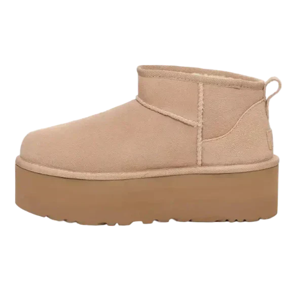 Classic Ultra Mini Platform Boot Damen Sand