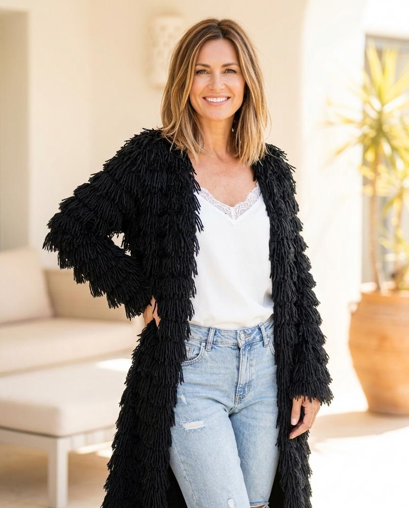 Witt Mode - Arivaa | Gefranster Langer Cardigan Damen