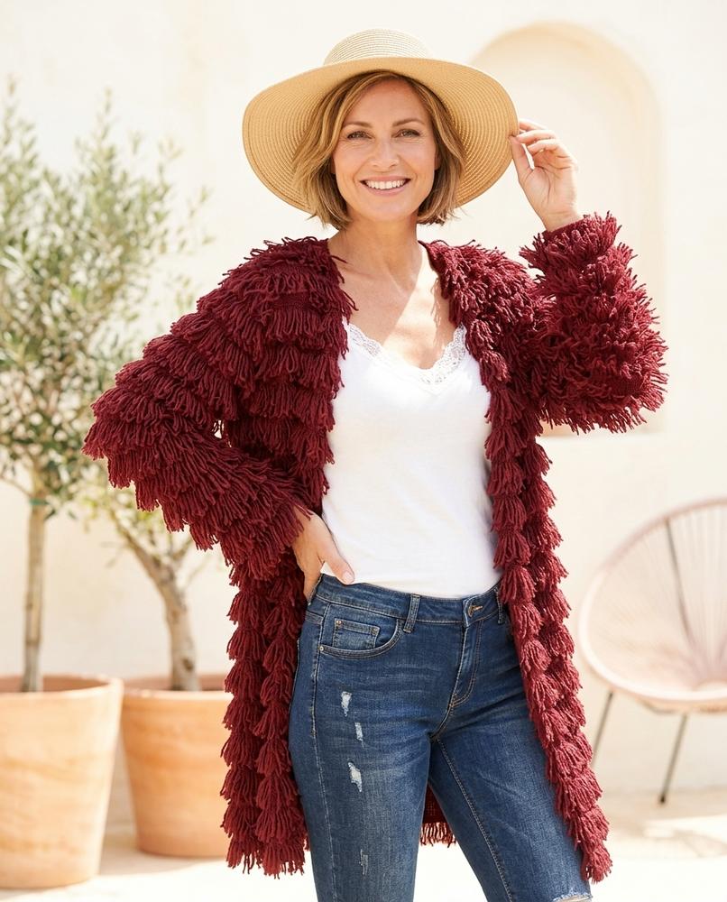 Witt Mode - Arivaa | Gefranster Langer Cardigan Damen