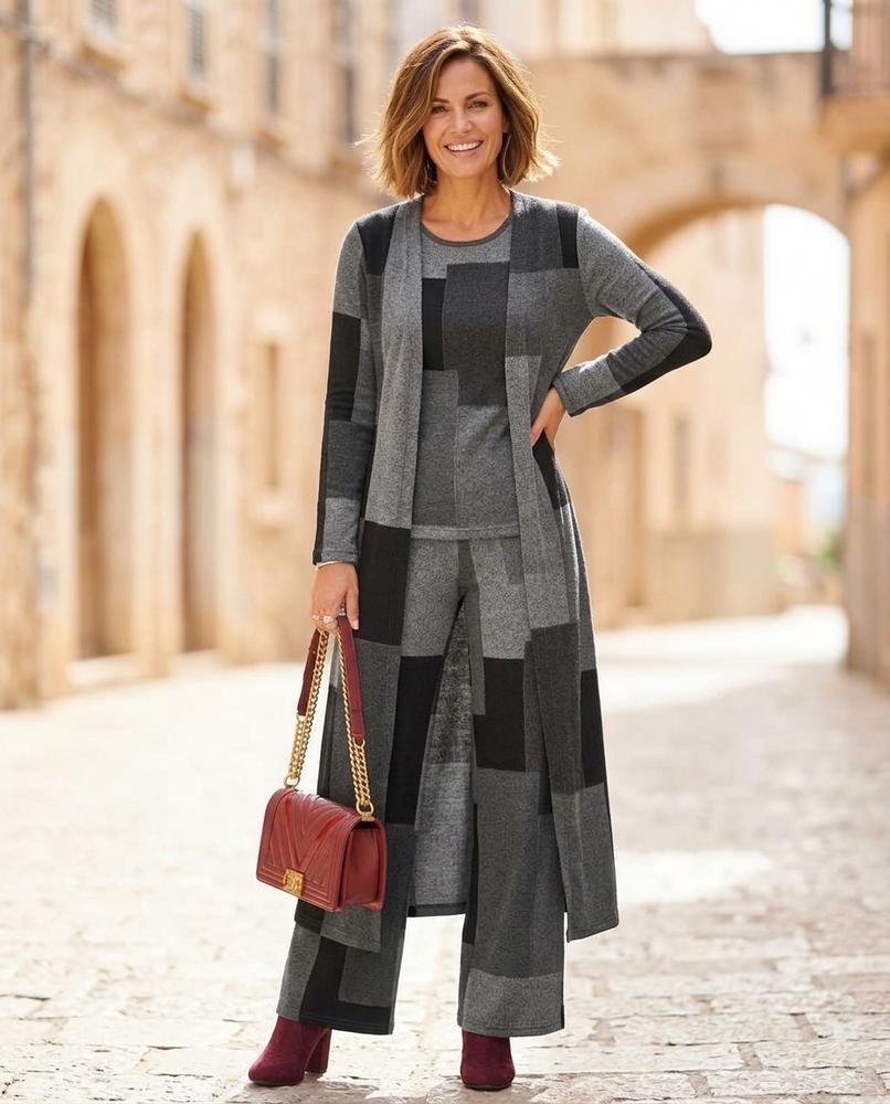 Witt Mode - Arvin | Geblockt Lang Cardigan Damen