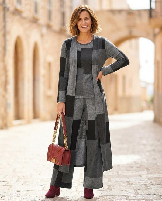 Witt Mode - Arvin | Geblockt Lang Cardigan Damen