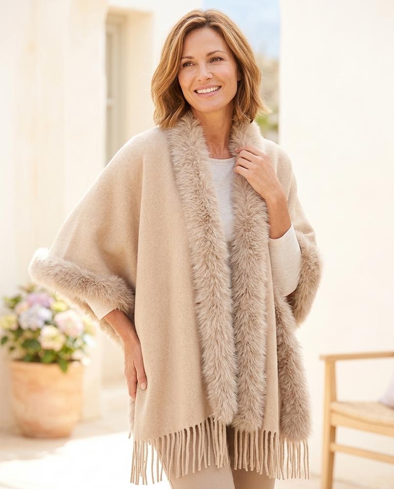 Witt Mode - Ninal | Fellbesetzt Offen Cardigan Damen