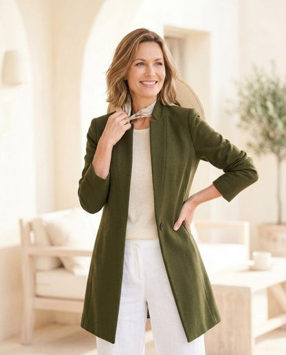Witt Mode - Mivan | Verschlusslos Langärmelig Mantel Damen