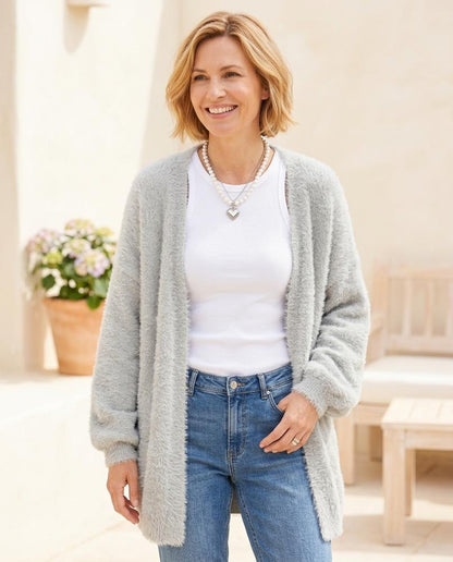 Witt Mode - Nomor | Flauschiger Langer Cardigan Damen