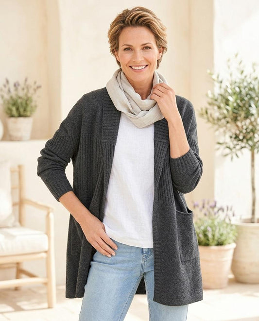 Witt Mode - Maser | Strukturiert Verschlusslos Cardigan Damen