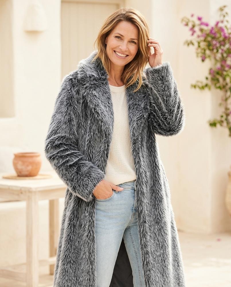 Witt Mode - Sesel | Fellartig Lang Mantel Damen