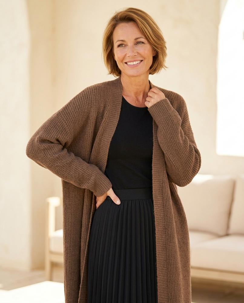 Witt Mode - Yonav | Langgeschnitten Gerippt Cardigan Damen