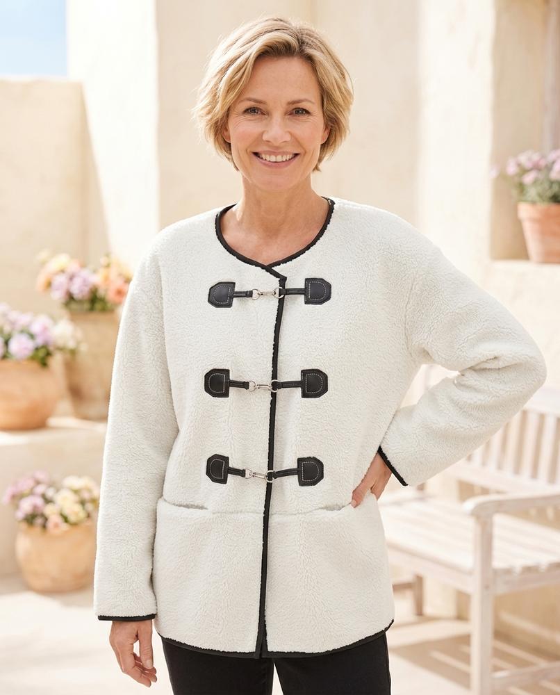 Witt Mode - Cavel | Plüschig Kragenlos Jacke Damen