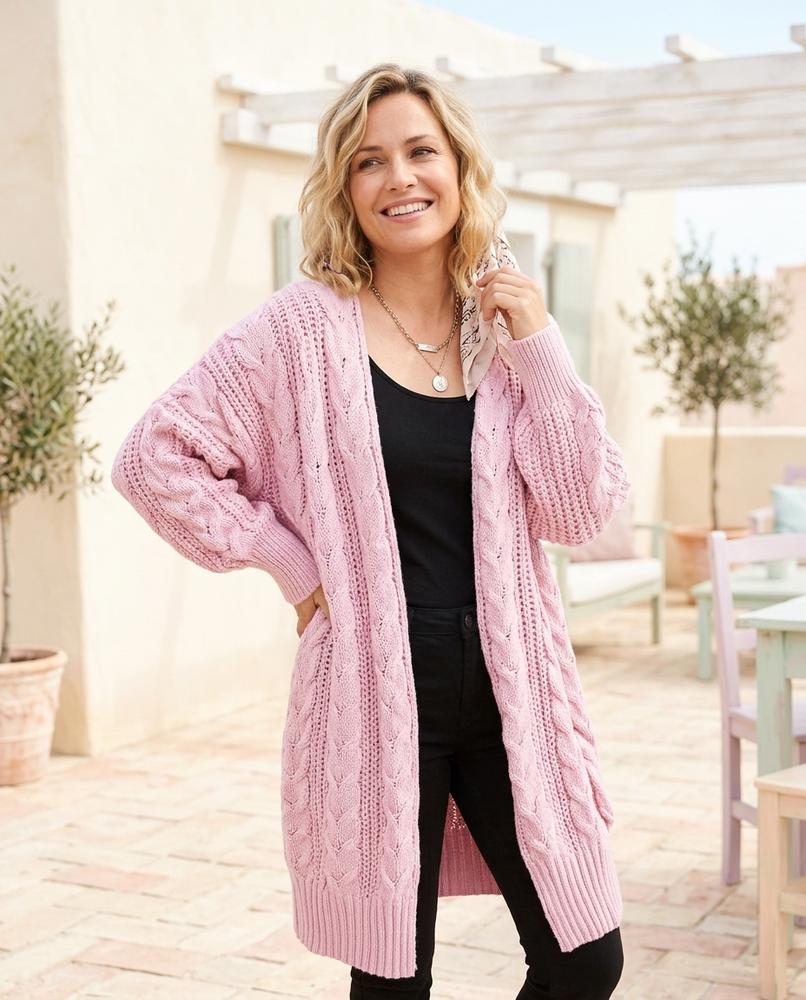 Witt Mode - Raren | Langer Zopfmuster Cardigan Damen