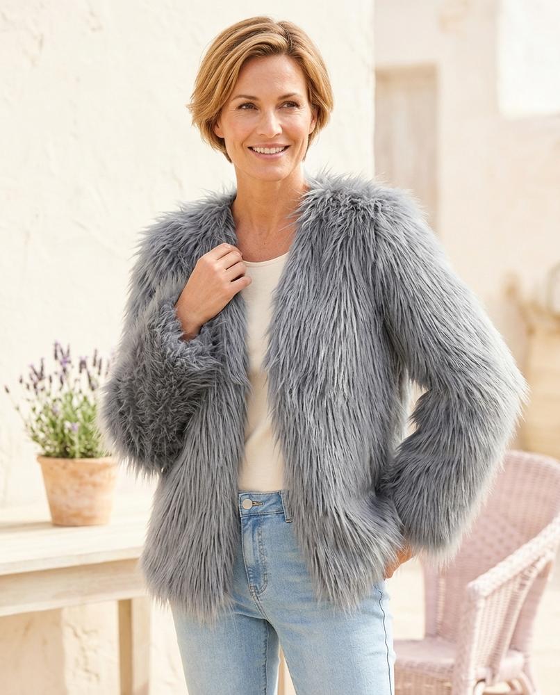Witt Mode - Kamon | Langhaarig Verschlusslos Jacke Damen