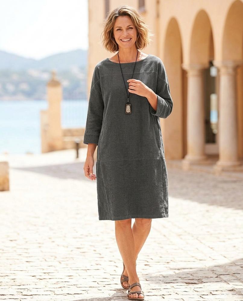 Witt Mode - Yodan | Gerippt Dreiviertelärmlig Kleid Damen