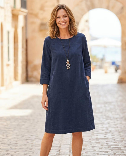 Witt Mode - Yodan | Gerippt Dreiviertelärmlig Kleid Damen