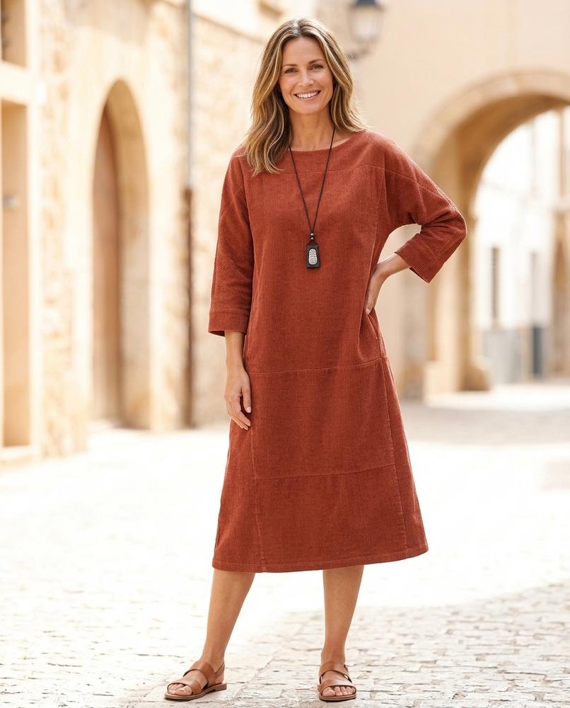 Witt Mode - Yodan | Gerippt Dreiviertelärmlig Kleid Damen