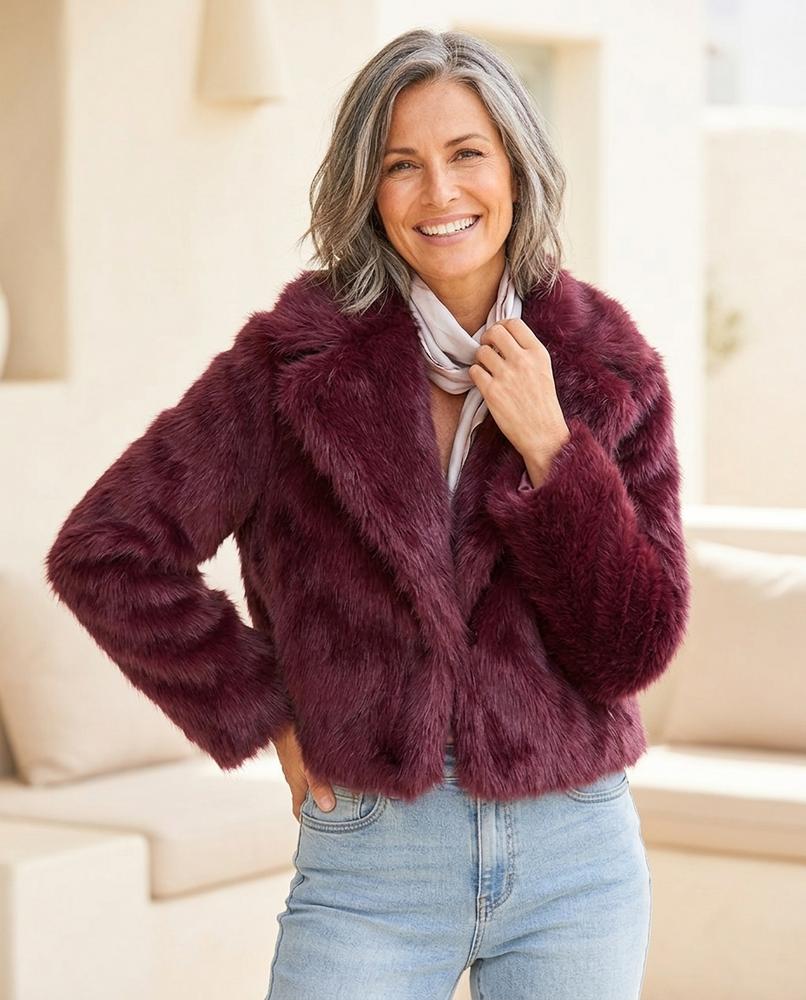 Witt Mode - Misel | Langhaarige Verschlusslose Jacke Damen