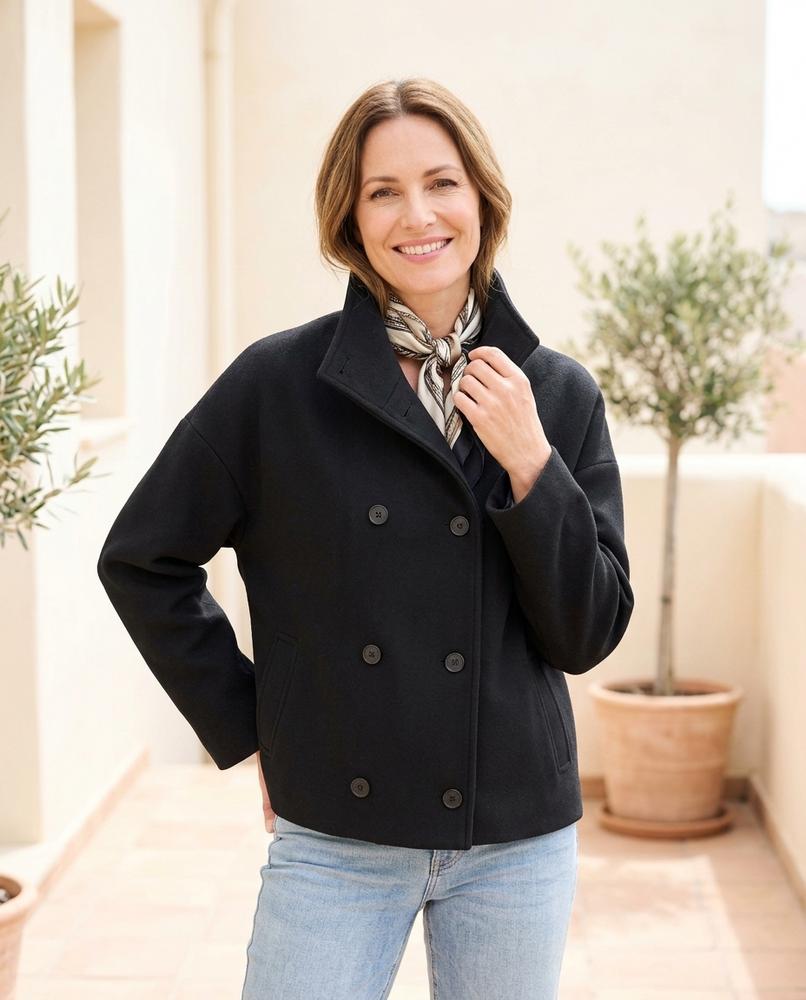 Witt Mode - Comel | Doppelreihige Kurzgeschnittene Jacke Damen