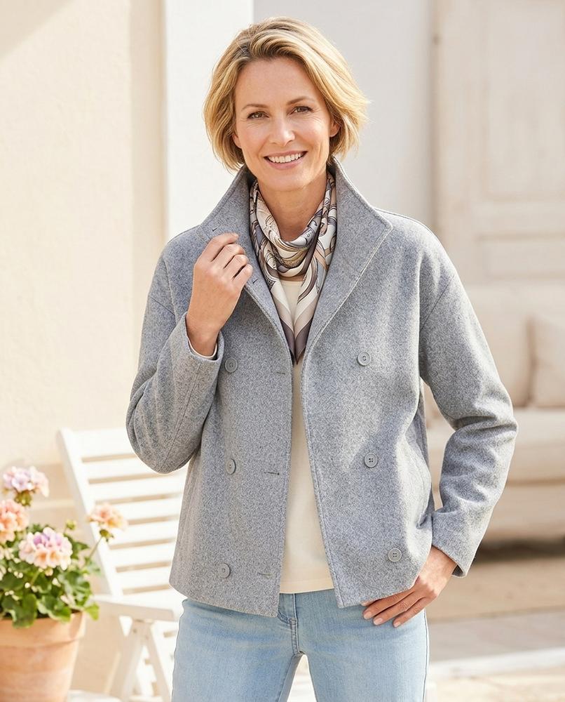 Witt Mode - Comel | Doppelreihige Kurzgeschnittene Jacke Damen
