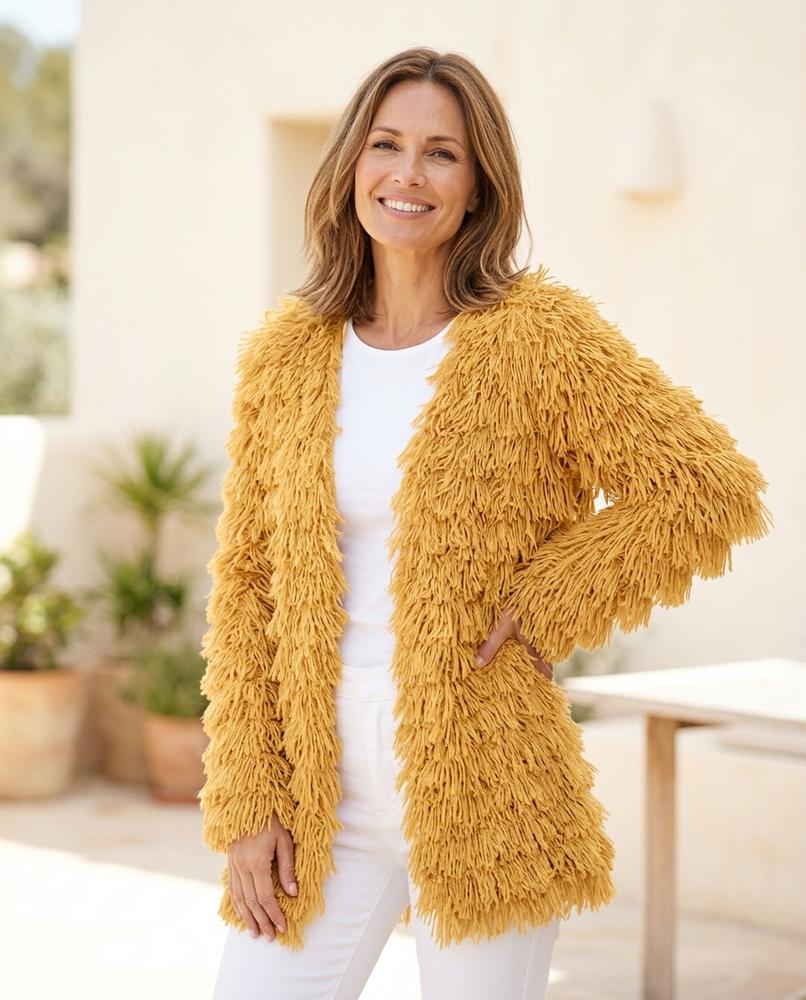 Witt Mode - Lyvar | Verschlusslos Zottelig Cardigan Damen