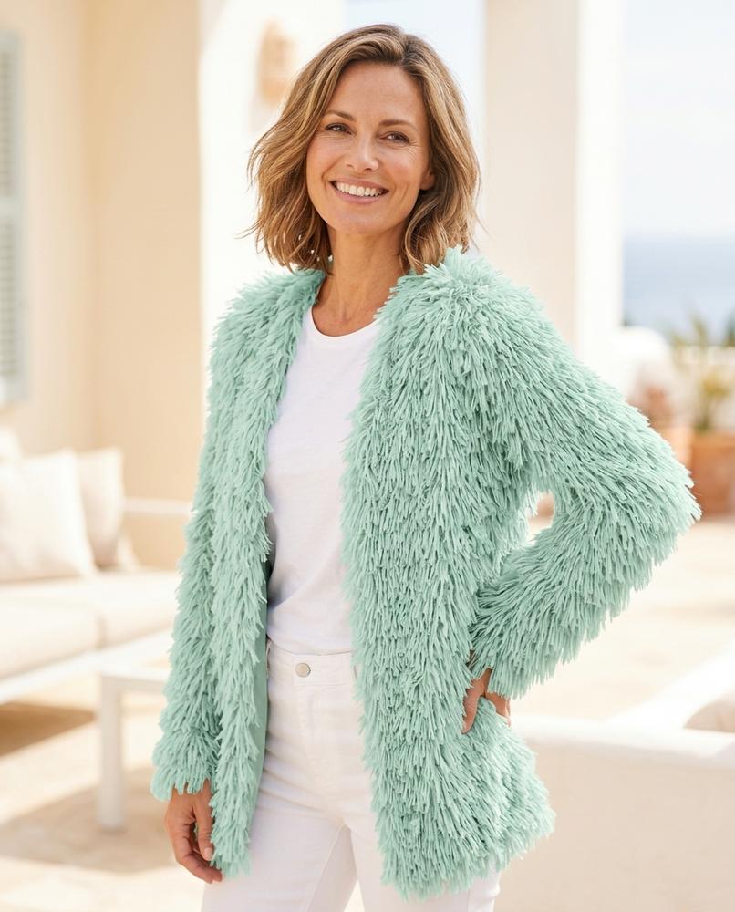 Witt Mode - Lyvar | Verschlusslos Zottelig Cardigan Damen