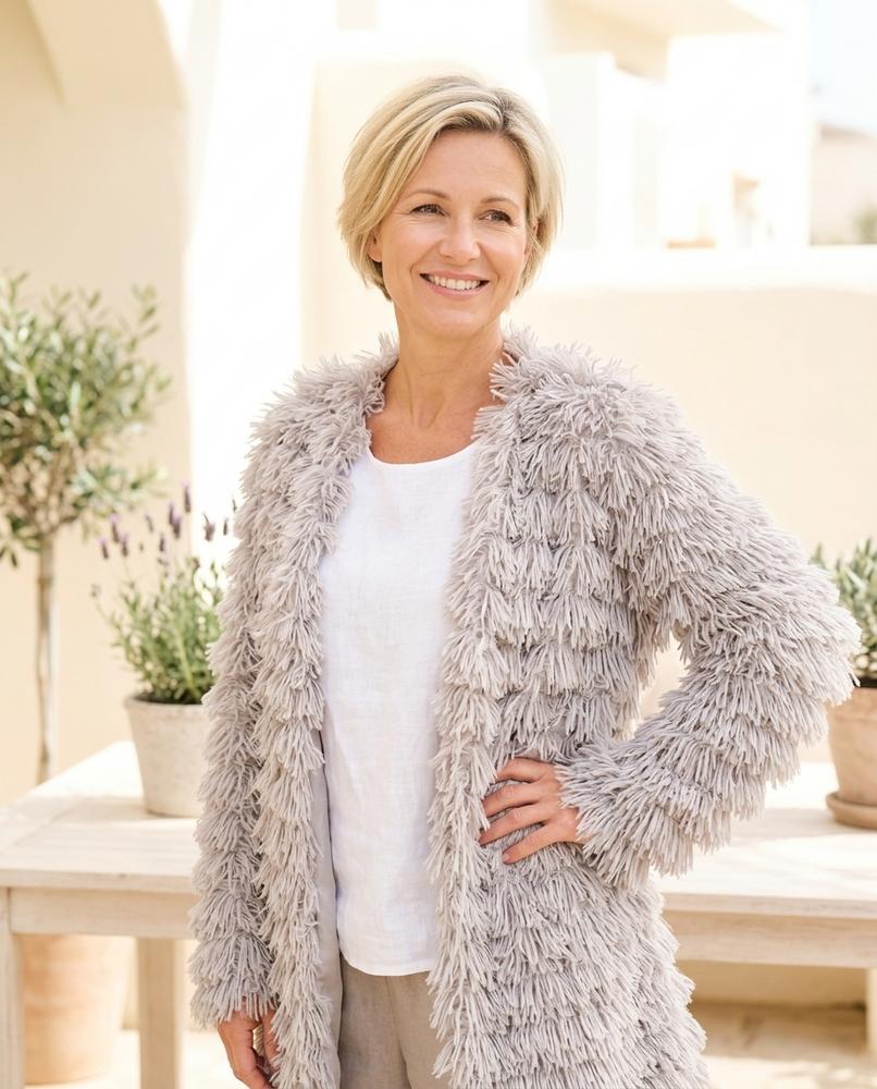 Witt Mode - Lyvar | Verschlusslos Zottelig Cardigan Damen