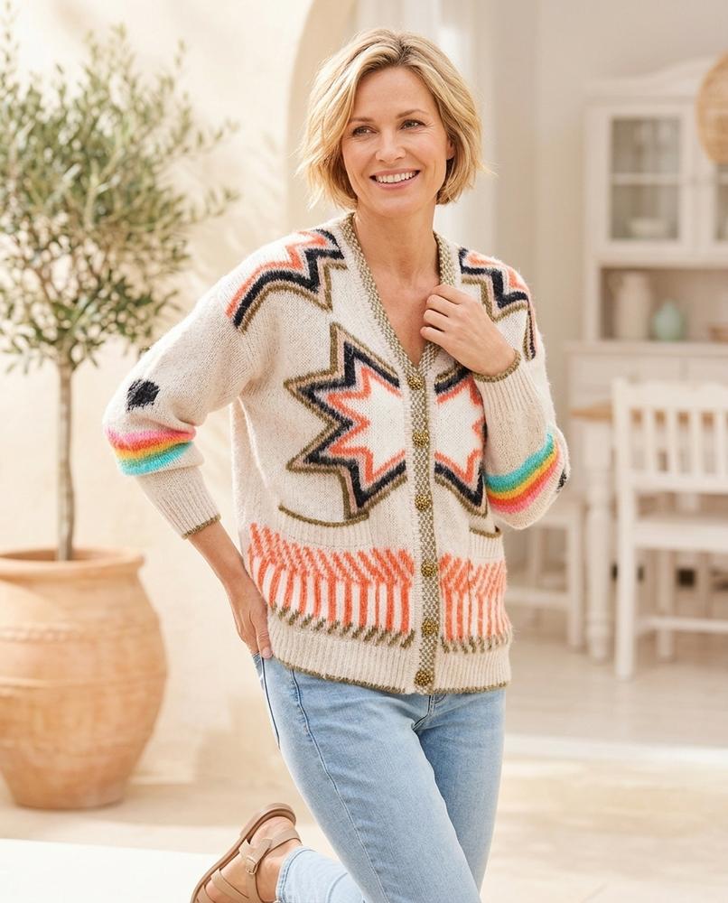 Witt Mode - Cavar | Gemustert Strukturiert Cardigan Damen