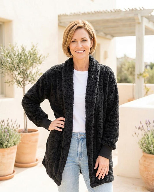 Witt Mode - Lamer | Plüschig Offen Cardigan Damen