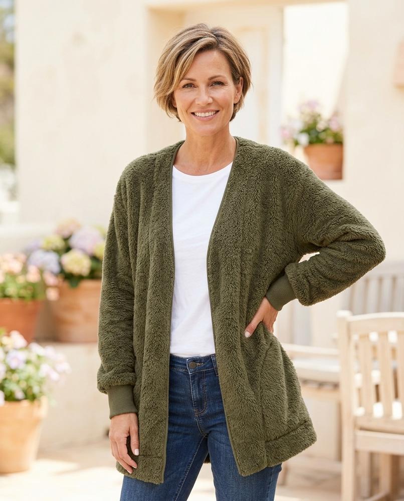 Witt Mode - Lamer | Plüschig Offen Cardigan Damen