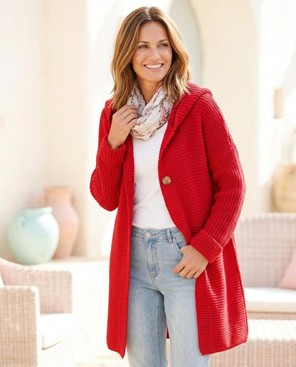 Witt Mode - Alhal | Langgeschnittene Gerippte Strickjacke Damen