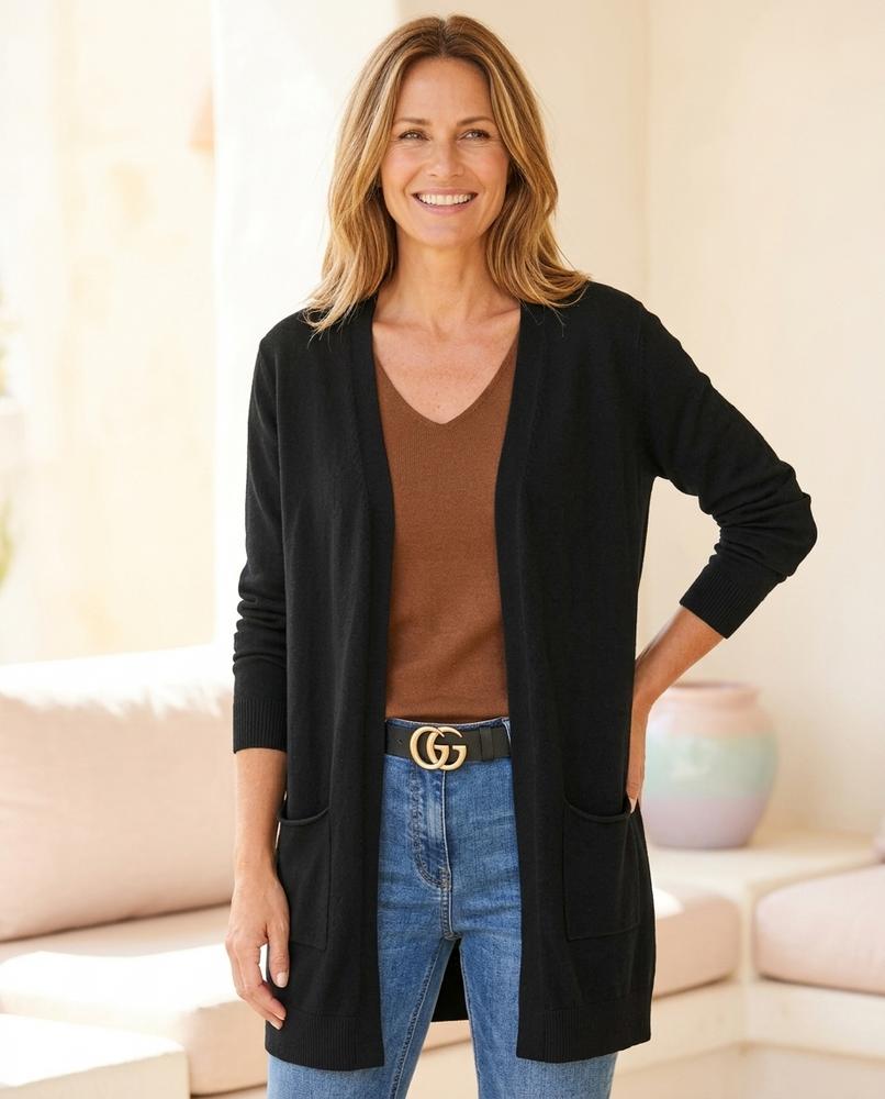 Witt Mode - Dator | Langer Feingestrickter Cardigan Damen