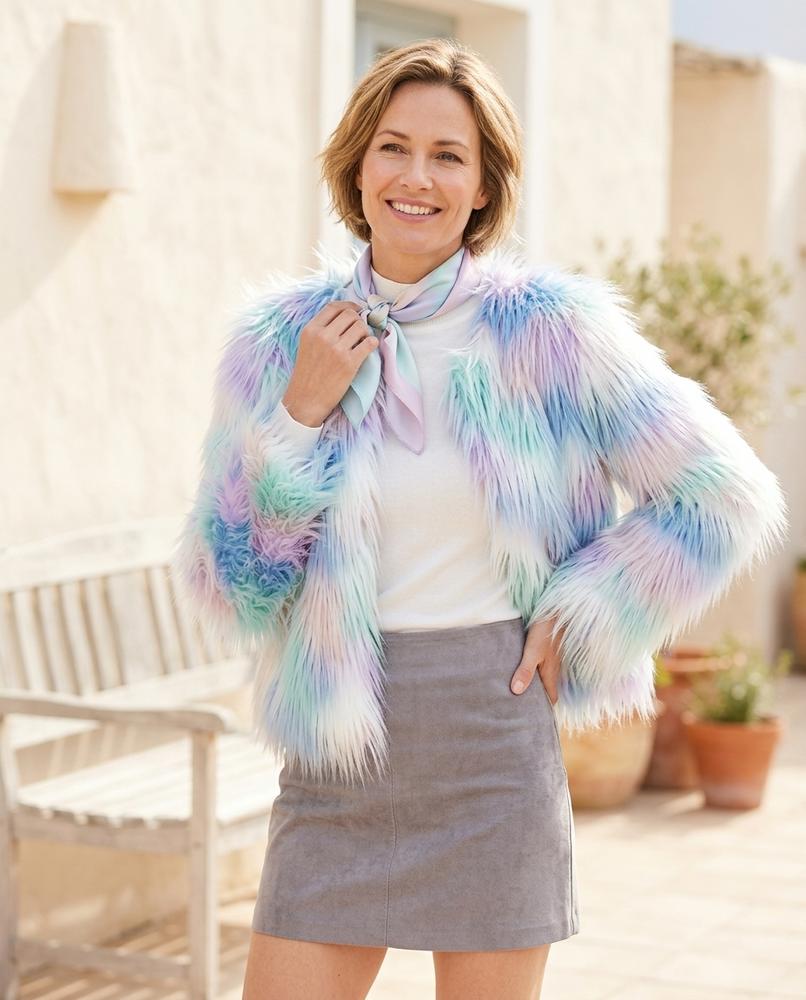 Witt Mode - Allar | Zottelig Mehrfarbig Jacke Damen