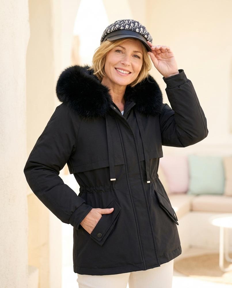 Witt Mode - Zezan | Gefüttert Fellkapuzen Jacke Damen