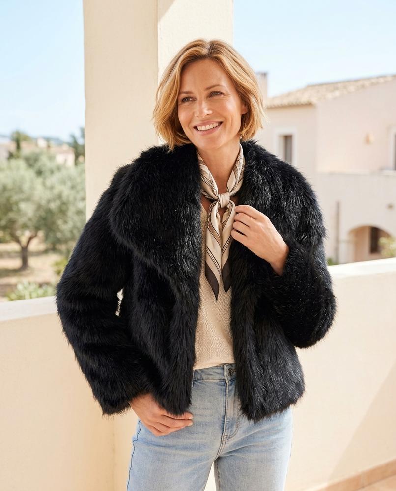 Witt Mode - Coron | Langhaarige Verschlusslose Jacke Damen
