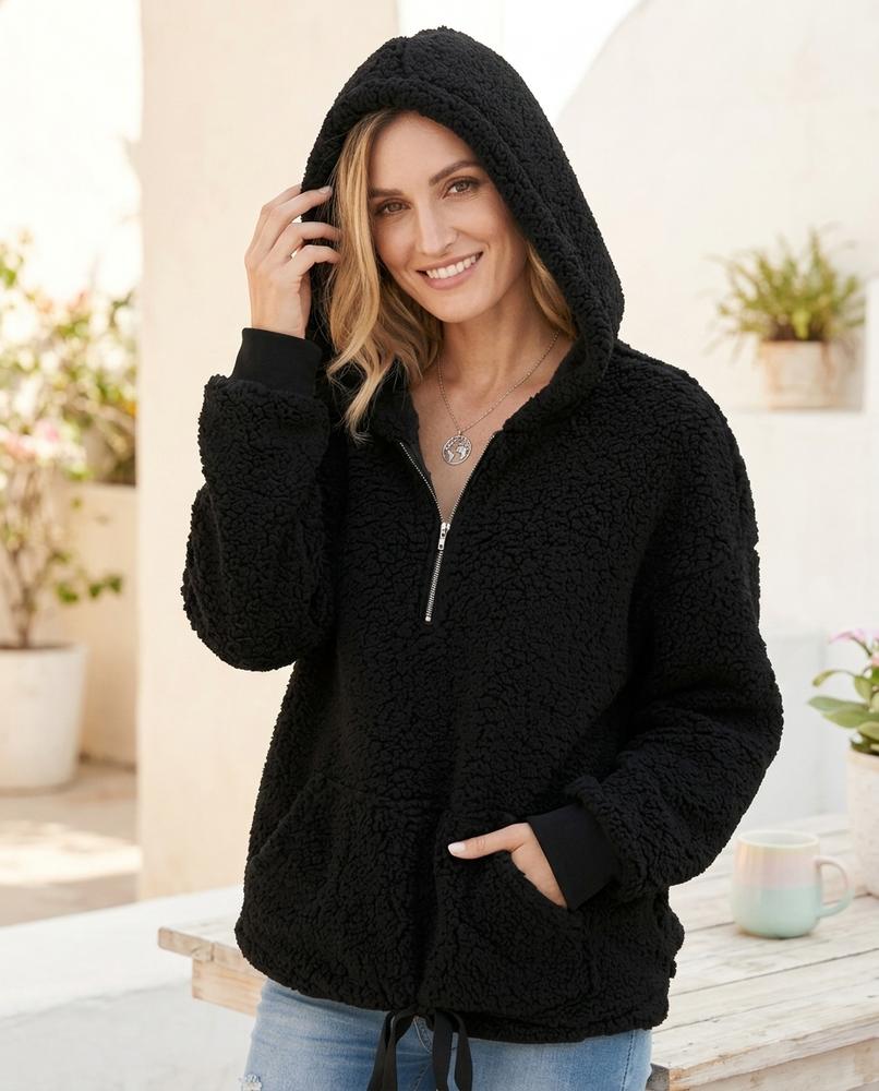 Witt Mode - Vevar | Langärmliger Strukturierter Hoodie Damen