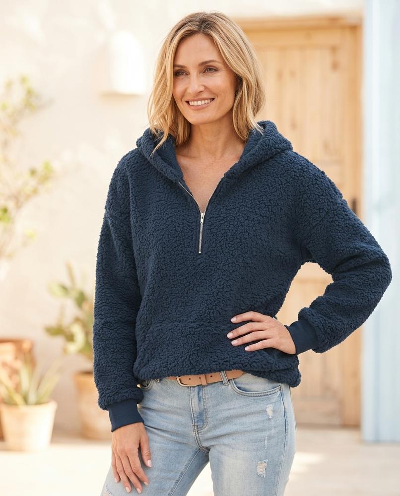 Witt Mode - Vevar | Langärmliger Strukturierter Hoodie Damen