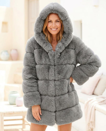 Witt Mode - Comon | Voluminös Plüschig Mantel Damen